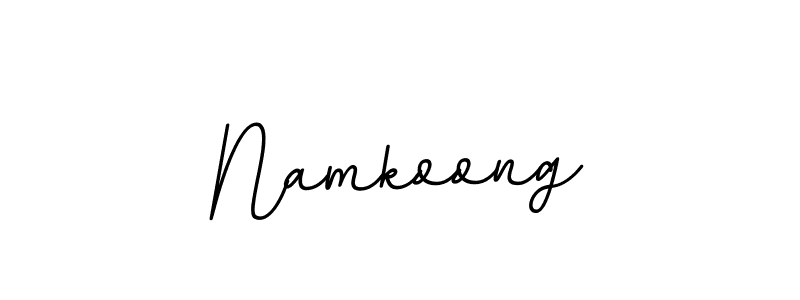 Use a signature maker to create a handwritten signature online. With this signature software, you can design (BallpointsItalic-DORy9) your own signature for name Namkoong. Namkoong signature style 11 images and pictures png