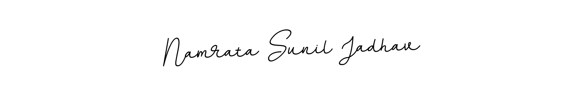 Make a beautiful signature design for name Namrata Sunil Jadhav. With this signature (BallpointsItalic-DORy9) style, you can create a handwritten signature for free. Namrata Sunil Jadhav signature style 11 images and pictures png