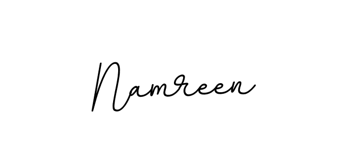 Make a beautiful signature design for name Namreen. With this signature (BallpointsItalic-DORy9) style, you can create a handwritten signature for free. Namreen signature style 11 images and pictures png