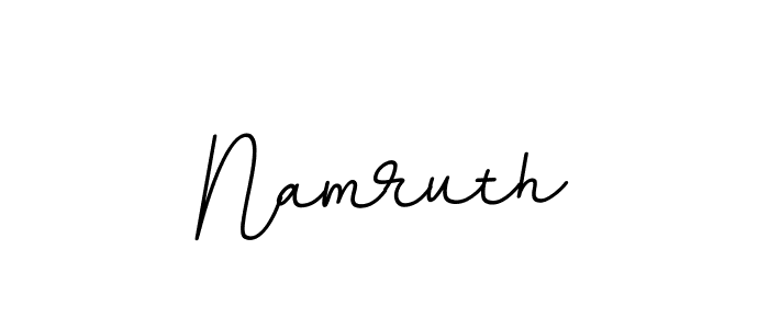 You should practise on your own different ways (BallpointsItalic-DORy9) to write your name (Namruth) in signature. don't let someone else do it for you. Namruth signature style 11 images and pictures png