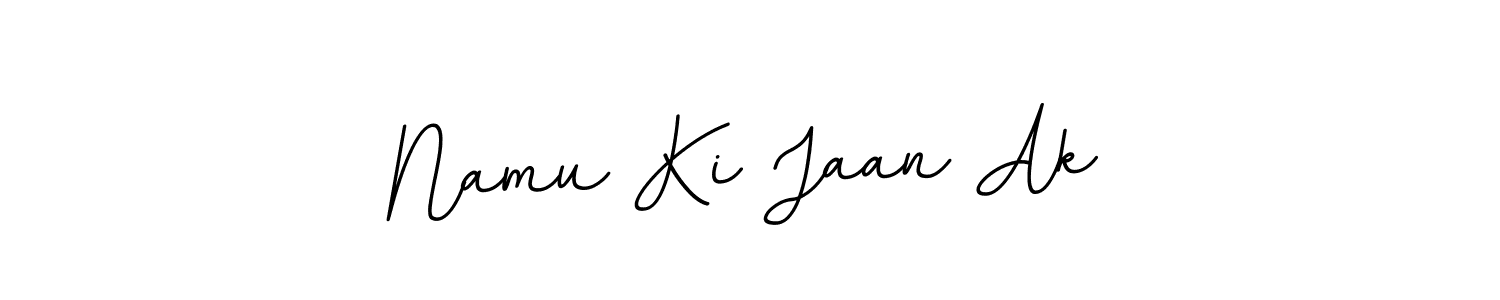 Create a beautiful signature design for name Namu Ki Jaan Ak. With this signature (BallpointsItalic-DORy9) fonts, you can make a handwritten signature for free. Namu Ki Jaan Ak signature style 11 images and pictures png