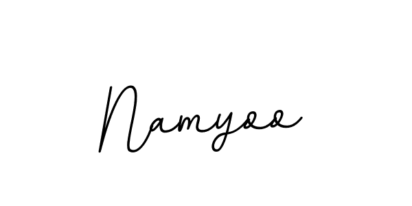 How to make Namyoo name signature. Use BallpointsItalic-DORy9 style for creating short signs online. This is the latest handwritten sign. Namyoo signature style 11 images and pictures png