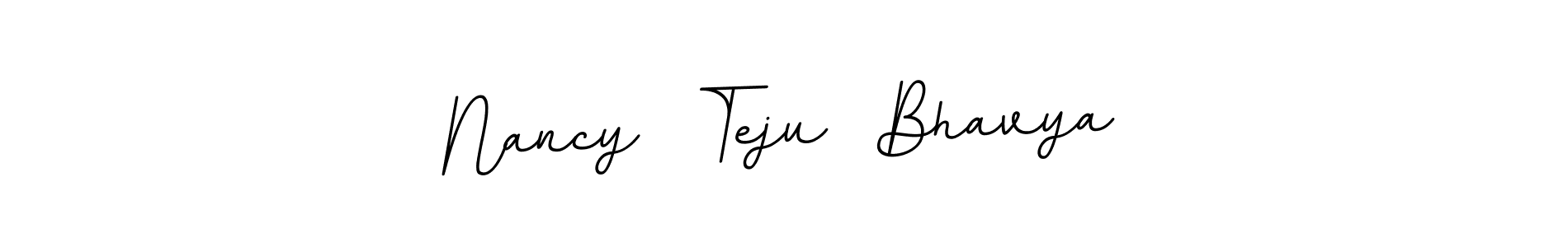 Also You can easily find your signature by using the search form. We will create Nancy  Teju  Bhavya name handwritten signature images for you free of cost using BallpointsItalic-DORy9 sign style. Nancy  Teju  Bhavya signature style 11 images and pictures png