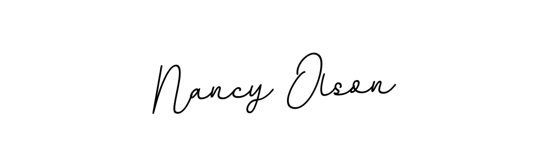 Nancy Olson stylish signature style. Best Handwritten Sign (BallpointsItalic-DORy9) for my name. Handwritten Signature Collection Ideas for my name Nancy Olson. Nancy Olson signature style 11 images and pictures png