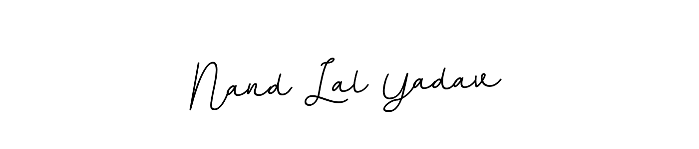 Design your own signature with our free online signature maker. With this signature software, you can create a handwritten (BallpointsItalic-DORy9) signature for name Nand Lal Yadav. Nand Lal Yadav signature style 11 images and pictures png