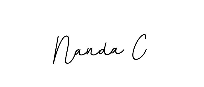 if you are searching for the best signature style for your name Nanda C. so please give up your signature search. here we have designed multiple signature styles  using BallpointsItalic-DORy9. Nanda C signature style 11 images and pictures png