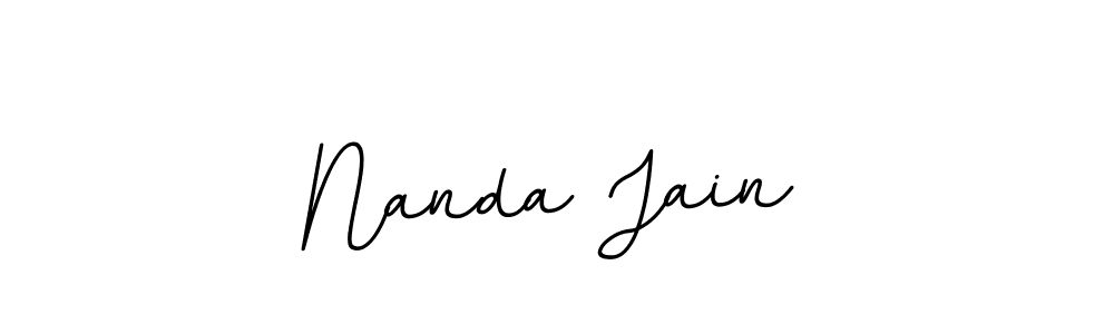 Use a signature maker to create a handwritten signature online. With this signature software, you can design (BallpointsItalic-DORy9) your own signature for name Nanda Jain. Nanda Jain signature style 11 images and pictures png