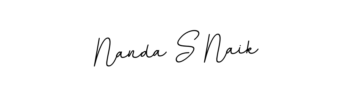 Make a beautiful signature design for name Nanda S Naik. With this signature (BallpointsItalic-DORy9) style, you can create a handwritten signature for free. Nanda S Naik signature style 11 images and pictures png