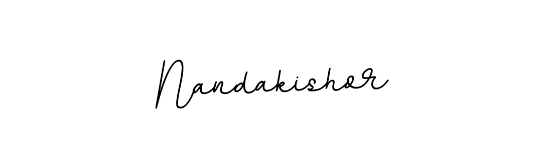 Create a beautiful signature design for name Nandakishor. With this signature (BallpointsItalic-DORy9) fonts, you can make a handwritten signature for free. Nandakishor signature style 11 images and pictures png