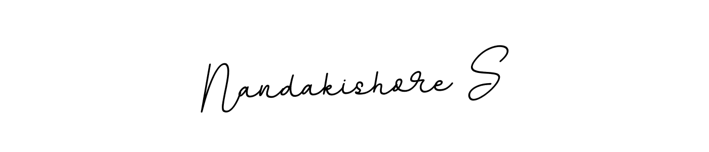 if you are searching for the best signature style for your name Nandakishore S. so please give up your signature search. here we have designed multiple signature styles  using BallpointsItalic-DORy9. Nandakishore S signature style 11 images and pictures png