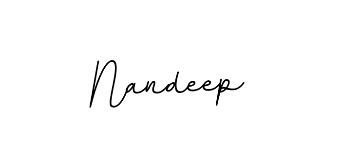 Design your own signature with our free online signature maker. With this signature software, you can create a handwritten (BallpointsItalic-DORy9) signature for name Nandeep. Nandeep signature style 11 images and pictures png