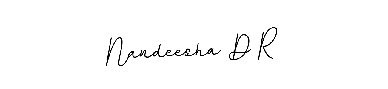Make a beautiful signature design for name Nandeesha D R. With this signature (BallpointsItalic-DORy9) style, you can create a handwritten signature for free. Nandeesha D R signature style 11 images and pictures png