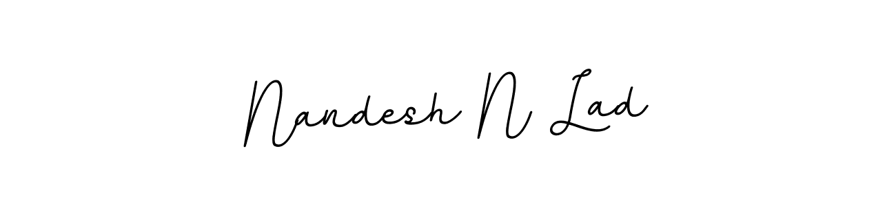 This is the best signature style for the Nandesh N Lad name. Also you like these signature font (BallpointsItalic-DORy9). Mix name signature. Nandesh N Lad signature style 11 images and pictures png