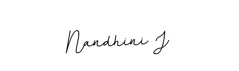 It looks lik you need a new signature style for name Nandhini J. Design unique handwritten (BallpointsItalic-DORy9) signature with our free signature maker in just a few clicks. Nandhini J signature style 11 images and pictures png