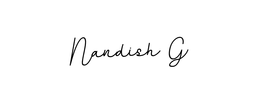 Make a beautiful signature design for name Nandish G. With this signature (BallpointsItalic-DORy9) style, you can create a handwritten signature for free. Nandish G signature style 11 images and pictures png