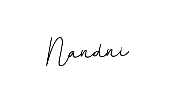 Design your own signature with our free online signature maker. With this signature software, you can create a handwritten (BallpointsItalic-DORy9) signature for name Nandni. Nandni signature style 11 images and pictures png