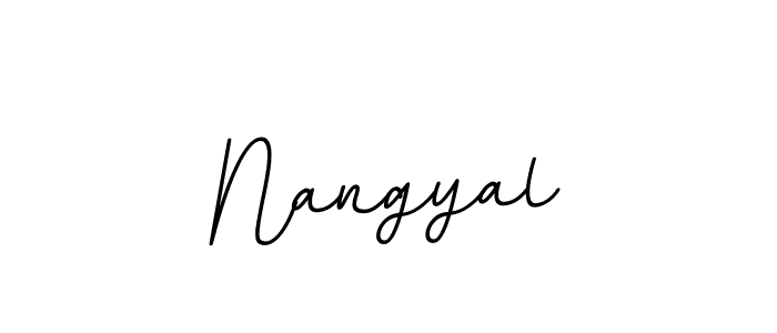 Create a beautiful signature design for name Nangyal. With this signature (BallpointsItalic-DORy9) fonts, you can make a handwritten signature for free. Nangyal signature style 11 images and pictures png