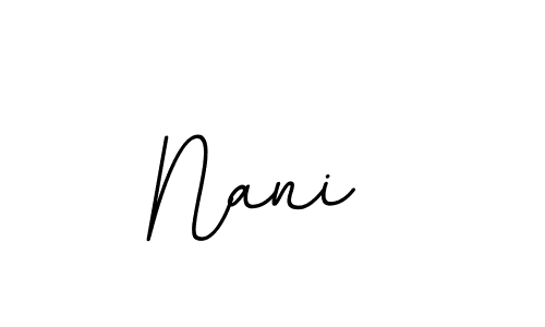 You should practise on your own different ways (BallpointsItalic-DORy9) to write your name (Nani ) in signature. don't let someone else do it for you. Nani  signature style 11 images and pictures png