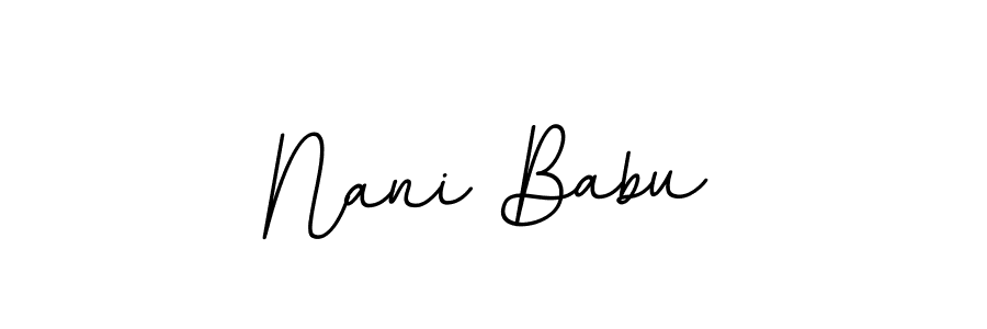 Design your own signature with our free online signature maker. With this signature software, you can create a handwritten (BallpointsItalic-DORy9) signature for name Nani Babu. Nani Babu signature style 11 images and pictures png