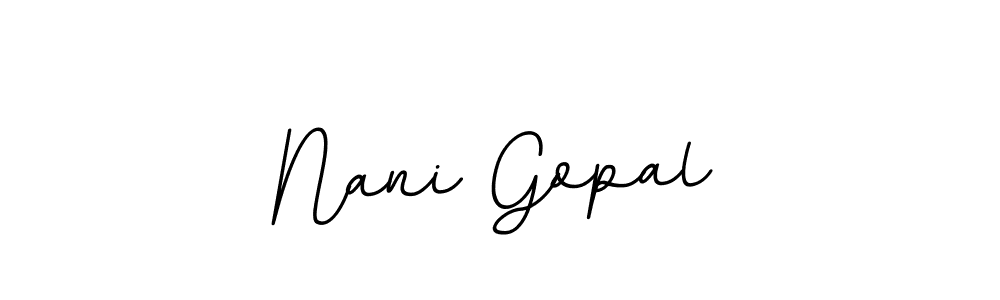 You should practise on your own different ways (BallpointsItalic-DORy9) to write your name (Nani Gopal) in signature. don't let someone else do it for you. Nani Gopal signature style 11 images and pictures png