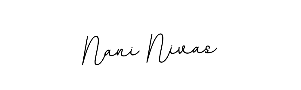 Make a beautiful signature design for name Nani Nivas. With this signature (BallpointsItalic-DORy9) style, you can create a handwritten signature for free. Nani Nivas signature style 11 images and pictures png