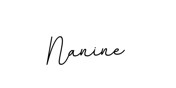 Use a signature maker to create a handwritten signature online. With this signature software, you can design (BallpointsItalic-DORy9) your own signature for name Nanine. Nanine signature style 11 images and pictures png