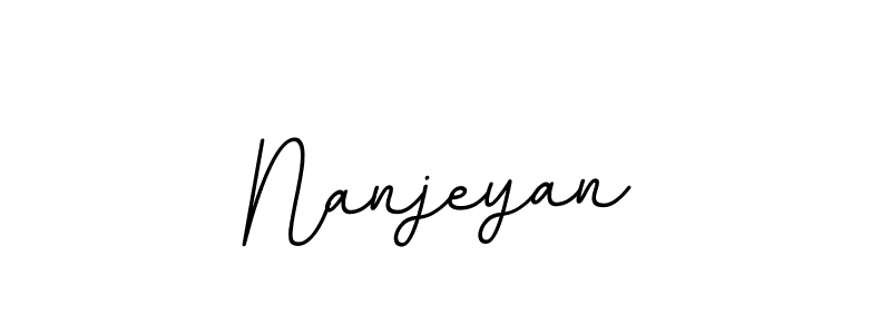 How to make Nanjeyan name signature. Use BallpointsItalic-DORy9 style for creating short signs online. This is the latest handwritten sign. Nanjeyan signature style 11 images and pictures png