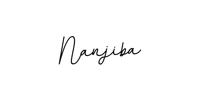 Use a signature maker to create a handwritten signature online. With this signature software, you can design (BallpointsItalic-DORy9) your own signature for name Nanjiba. Nanjiba signature style 11 images and pictures png