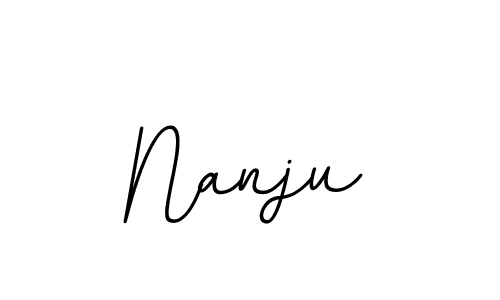 Make a beautiful signature design for name Nanju. With this signature (BallpointsItalic-DORy9) style, you can create a handwritten signature for free. Nanju signature style 11 images and pictures png