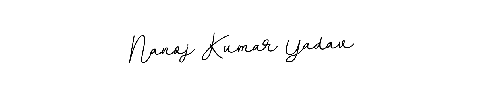 Create a beautiful signature design for name Nanoj Kumar Yadav. With this signature (BallpointsItalic-DORy9) fonts, you can make a handwritten signature for free. Nanoj Kumar Yadav signature style 11 images and pictures png