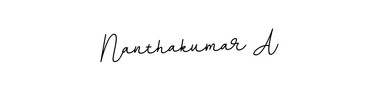 The best way (BallpointsItalic-DORy9) to make a short signature is to pick only two or three words in your name. The name Nanthakumar A include a total of six letters. For converting this name. Nanthakumar A signature style 11 images and pictures png