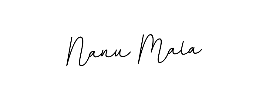 How to make Nanu Mala name signature. Use BallpointsItalic-DORy9 style for creating short signs online. This is the latest handwritten sign. Nanu Mala signature style 11 images and pictures png