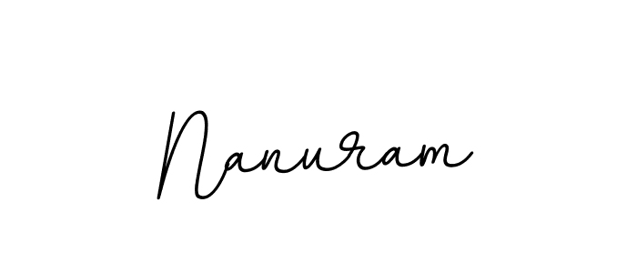 How to make Nanuram name signature. Use BallpointsItalic-DORy9 style for creating short signs online. This is the latest handwritten sign. Nanuram signature style 11 images and pictures png