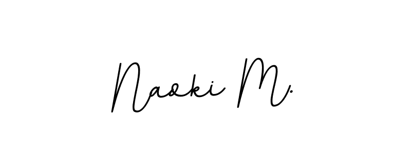 Design your own signature with our free online signature maker. With this signature software, you can create a handwritten (BallpointsItalic-DORy9) signature for name Naoki M.. Naoki M. signature style 11 images and pictures png