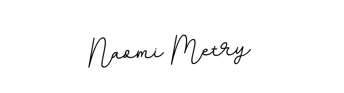 How to make Naomi Metry name signature. Use BallpointsItalic-DORy9 style for creating short signs online. This is the latest handwritten sign. Naomi Metry signature style 11 images and pictures png