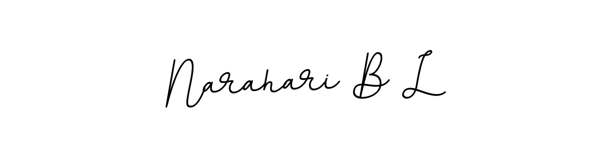 The best way (BallpointsItalic-DORy9) to make a short signature is to pick only two or three words in your name. The name Narahari B L include a total of six letters. For converting this name. Narahari B L signature style 11 images and pictures png