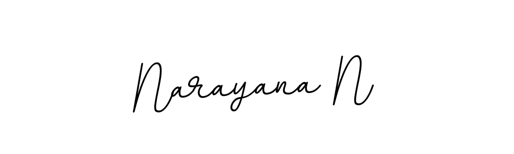 How to make Narayana N name signature. Use BallpointsItalic-DORy9 style for creating short signs online. This is the latest handwritten sign. Narayana N signature style 11 images and pictures png