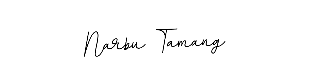 Design your own signature with our free online signature maker. With this signature software, you can create a handwritten (BallpointsItalic-DORy9) signature for name Narbu Tamang. Narbu Tamang signature style 11 images and pictures png