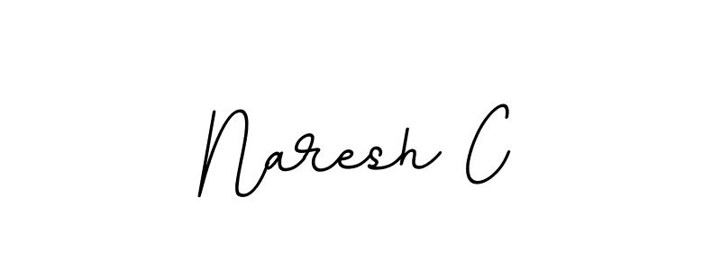 How to make Naresh C name signature. Use BallpointsItalic-DORy9 style for creating short signs online. This is the latest handwritten sign. Naresh C signature style 11 images and pictures png