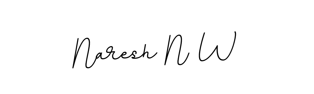 Design your own signature with our free online signature maker. With this signature software, you can create a handwritten (BallpointsItalic-DORy9) signature for name Naresh N W. Naresh N W signature style 11 images and pictures png