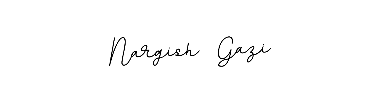 Similarly BallpointsItalic-DORy9 is the best handwritten signature design. Signature creator online .You can use it as an online autograph creator for name Nargish  Gazi. Nargish  Gazi signature style 11 images and pictures png