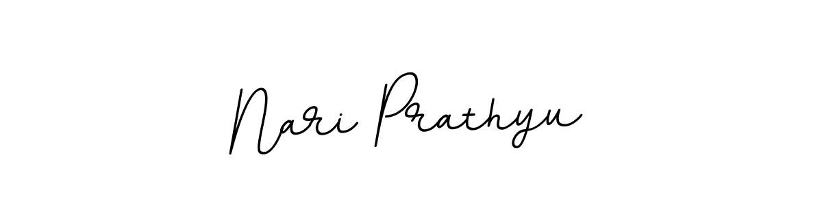 How to make Nari Prathyu name signature. Use BallpointsItalic-DORy9 style for creating short signs online. This is the latest handwritten sign. Nari Prathyu signature style 11 images and pictures png