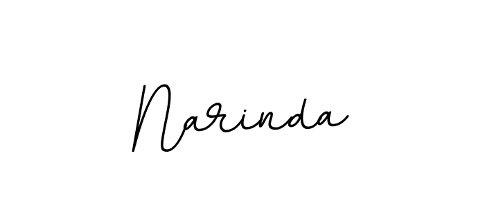 Design your own signature with our free online signature maker. With this signature software, you can create a handwritten (BallpointsItalic-DORy9) signature for name Narinda. Narinda signature style 11 images and pictures png
