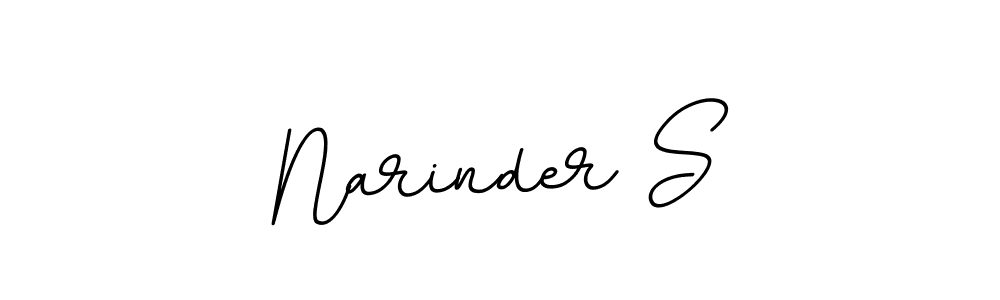 Design your own signature with our free online signature maker. With this signature software, you can create a handwritten (BallpointsItalic-DORy9) signature for name Narinder S. Narinder S signature style 11 images and pictures png