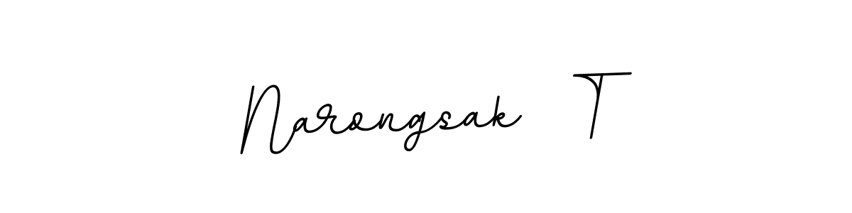 Narongsak  T stylish signature style. Best Handwritten Sign (BallpointsItalic-DORy9) for my name. Handwritten Signature Collection Ideas for my name Narongsak  T. Narongsak  T signature style 11 images and pictures png