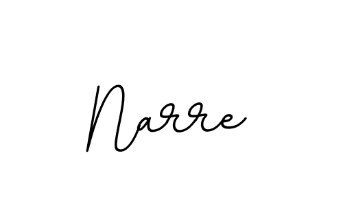 How to make Narre name signature. Use BallpointsItalic-DORy9 style for creating short signs online. This is the latest handwritten sign. Narre signature style 11 images and pictures png