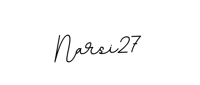 Design your own signature with our free online signature maker. With this signature software, you can create a handwritten (BallpointsItalic-DORy9) signature for name Narsi27. Narsi27 signature style 11 images and pictures png