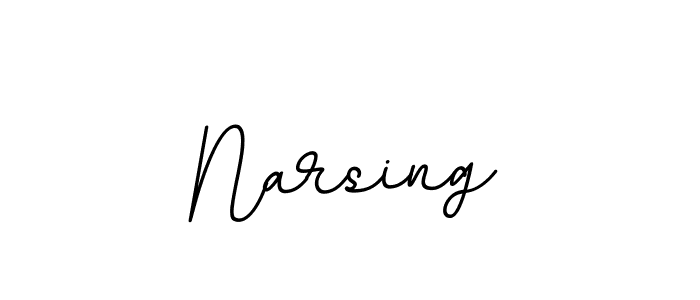 How to make Narsing name signature. Use BallpointsItalic-DORy9 style for creating short signs online. This is the latest handwritten sign. Narsing signature style 11 images and pictures png