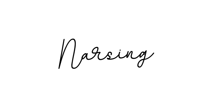 The best way (BallpointsItalic-DORy9) to make a short signature is to pick only two or three words in your name. The name Narsing include a total of six letters. For converting this name. Narsing signature style 11 images and pictures png