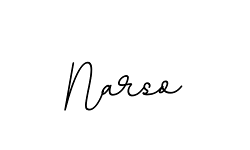 How to make Narso name signature. Use BallpointsItalic-DORy9 style for creating short signs online. This is the latest handwritten sign. Narso signature style 11 images and pictures png